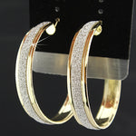 Silver Frosted Big Hoop Earrings