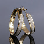 Silver Frosted Big Hoop Earrings