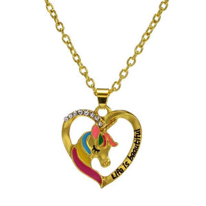 Cute Rainbow Unicorn Necklace