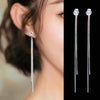 Long Crystal Tassel Earrings