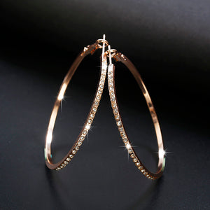 Amazing Rhinestone Hoop Earrings