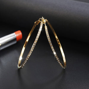 Amazing Rhinestone Hoop Earrings