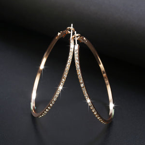 Amazing Rhinestone Hoop Earrings