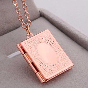 Delicate Book Locket Necklace