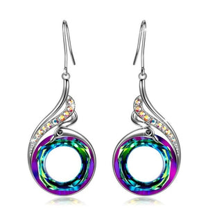 Amazing Phoenix Zircon White Gold 18 ct Drop Earrings