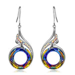 Amazing Phoenix Zircon White Gold 18 ct Drop Earrings