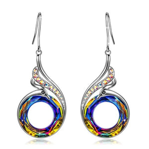 Amazing Phoenix Zircon White Gold 18 ct Drop Earrings