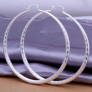 Elegant Fish Pattern Hoop Earrings 7,1cm