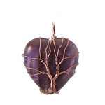 Natural Healing Amethyst Reiki Tree of Life Necklace