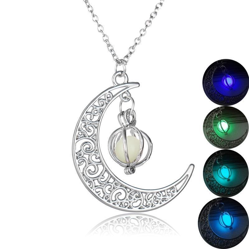 Crescent Moon Glow Necklace