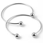 Set of 2 Stainless Steel Adjustable Bangles