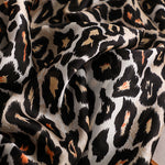 Silky Warm Leopard Print Shawl