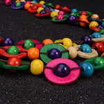 Hand Carved Tribal  Multi Layer Beads Necklace