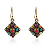 Geometric Colorful Shiny Rhinestone Drop Earrings