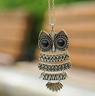 Owl , Dragonfly, Heart & Angel Wing Crystal Necklace