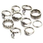 Trendy Fashion Rings 10 Piece Set