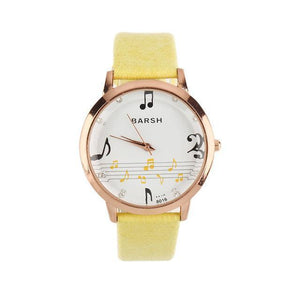 Music Score Quartz Wrist Watch