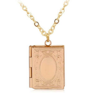 Delicate Book Locket Necklace