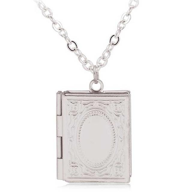 Delicate Book Locket Necklace