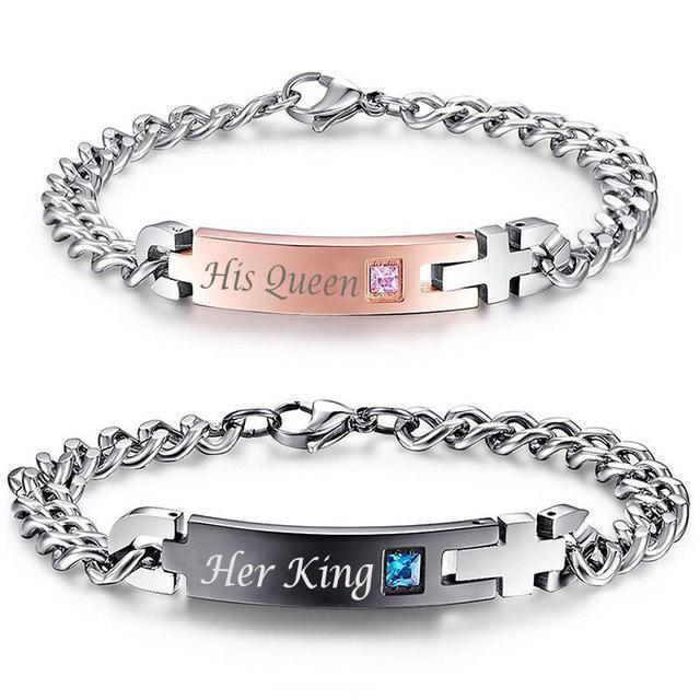 His Queen & Her King Pair Love Bracelets