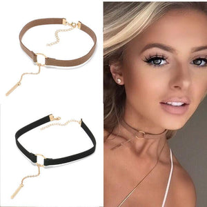 Leather Choker Necklace