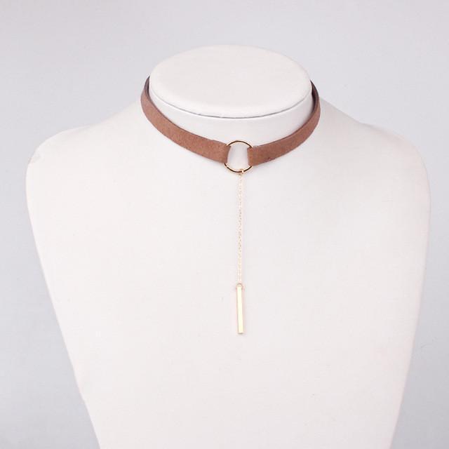 Leather Choker Necklace