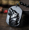 Black Wolf Obsidian Necklace