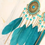 Dylan's Long Feather Drop Earrings Collection