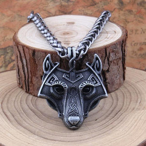 Viking Wolf Head Necklace Original