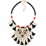 Multicolor Flower Tribal Choker Necklace