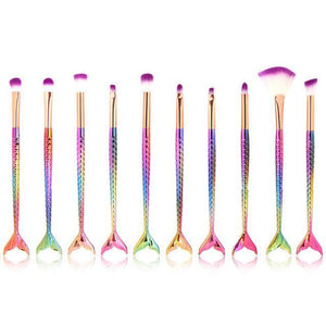 Hot 10pcs/15pcs Mermaid Brushes Makeup Set