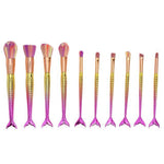 Hot 10pcs/15pcs Mermaid Brushes Makeup Set