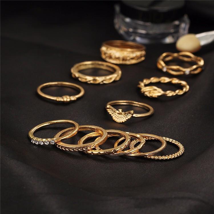 12 pc/set Charming  Gold & Silver Color Ring Set