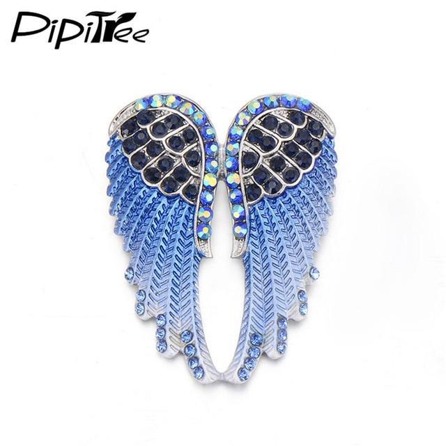 Crystal Angel Wings Brooches