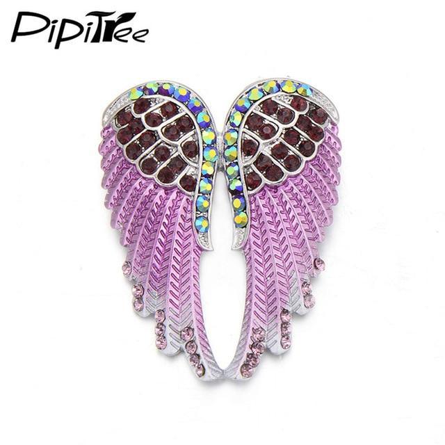 Crystal Angel Wings Brooches