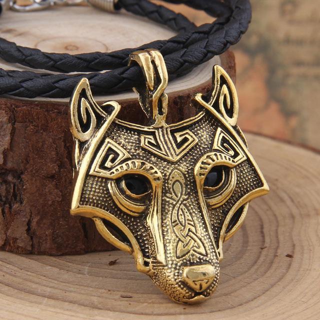 Viking Wolf Head Necklace Original