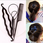 4Pcs/Set Black Plastic DIY Styling Tools