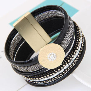 Charming Multilayer Leather Wrap Bracelet