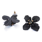 Sexy Black Petal Earrings