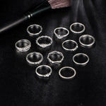 12 pc/set Charming  Gold & Silver Color Ring Set