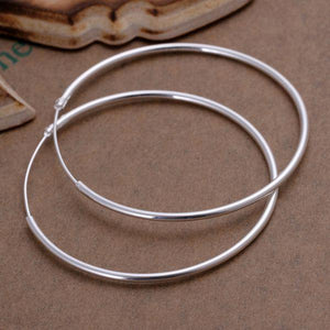 925 Sterling Silver Smooth Circle Earrings