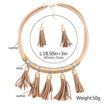 Tassel Boho Leather Necklace