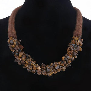 Indian Tribal Stone Boho Necklace