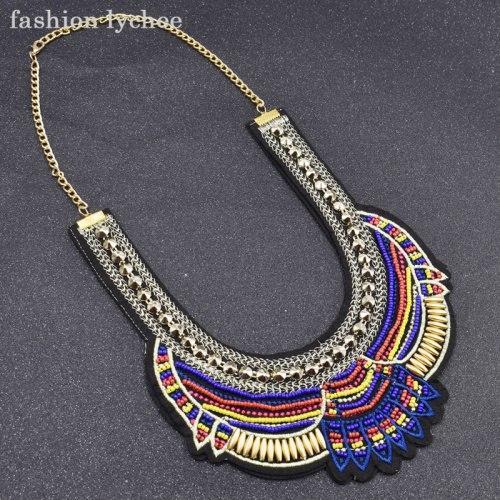 Trendy African Resin Tribal  Necklace