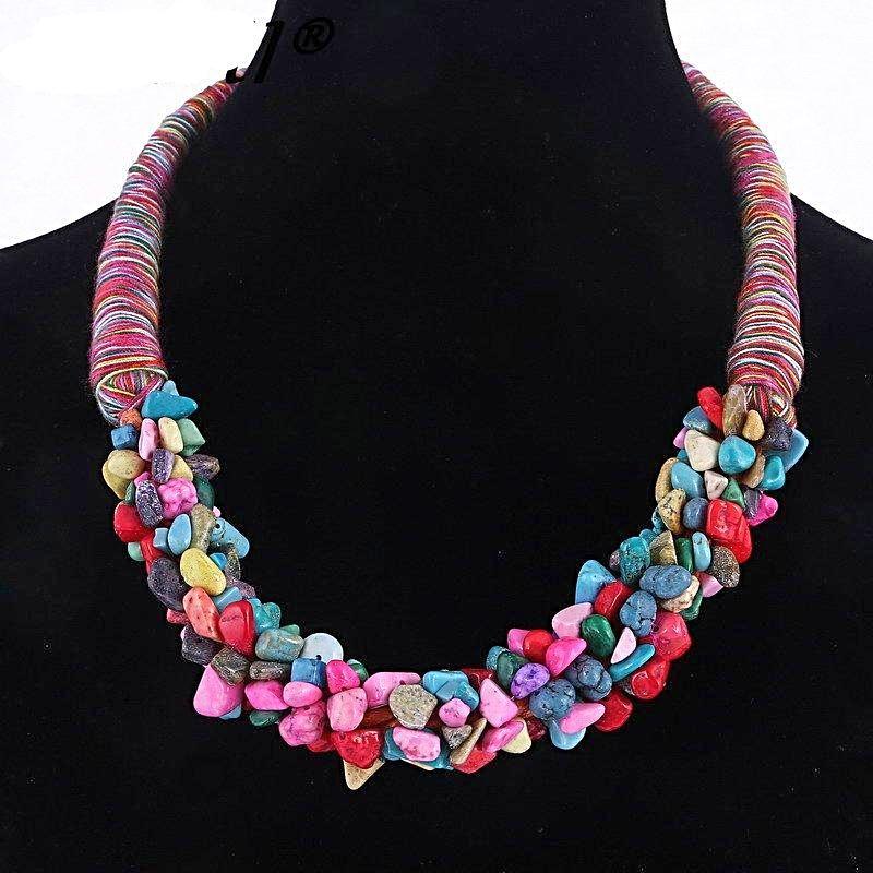 Trendy Coralstone Boho Necklace