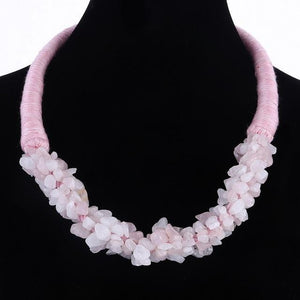 Trendy Multilayer Coral Stone Choker