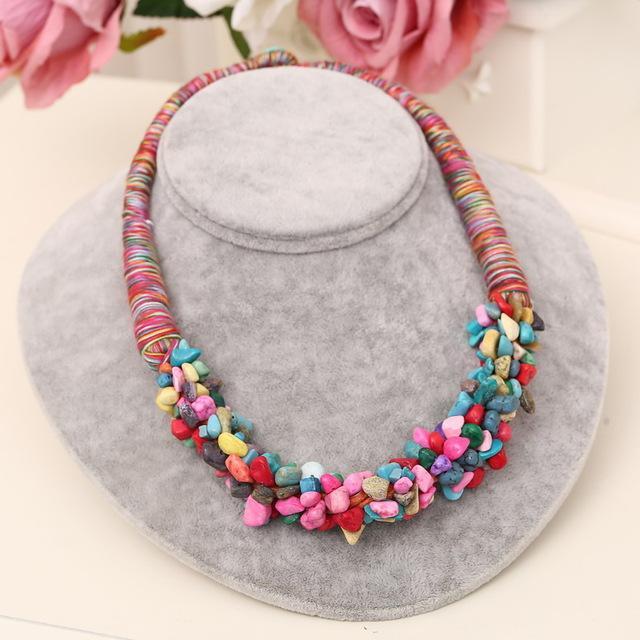 Trendy Multilayer Coral Stone Choker