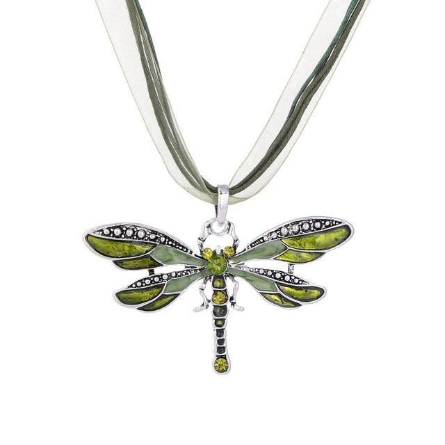 Silver Dragonfly Pendant