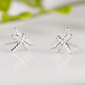 925 Sterling Silver  Dragonfly Earrings