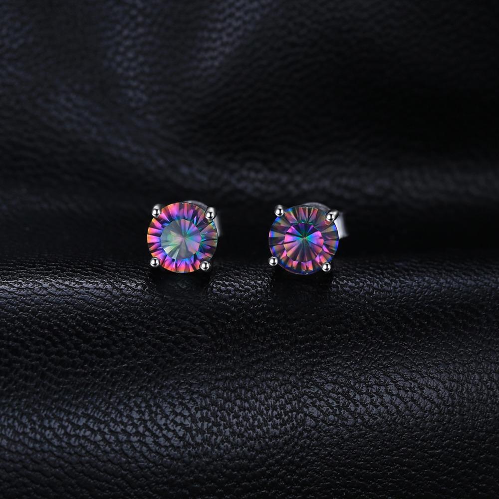 Natural Mystic Rainbow Topaz Earrings